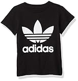 adidas Originals unisex-youth Trefoil Tee Black/White/White Medium
