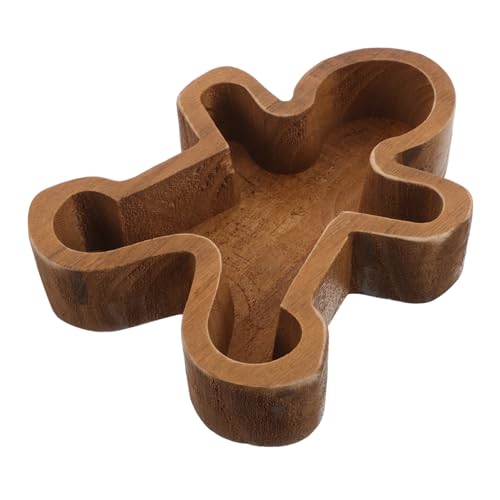 FUNNETOYU Pan Di Spezie Vassoio Natalizio Piatto Da Portata in Legno Tagliere Per Affettati Formaggi Snack Dessert Centrotavola Festivo