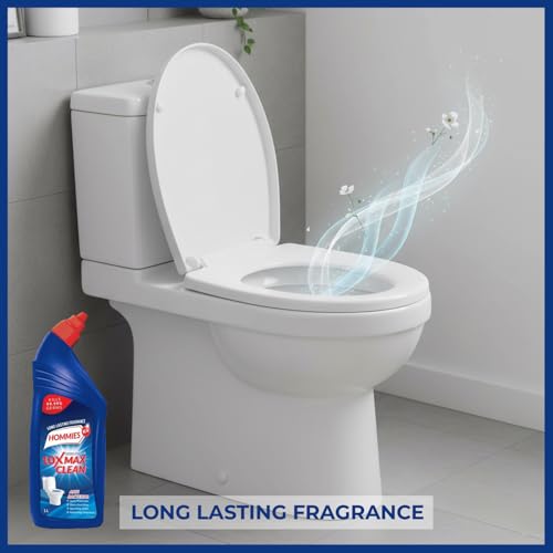 Image of Hommies Advanced Toilet Cleaner 2L 10X Power Formula, Kills 99.9% Germs, 5-Minute Rapid Action, Long-Lasting Fragrance | Original Liquid Cleaner -1 L X 2Packs
