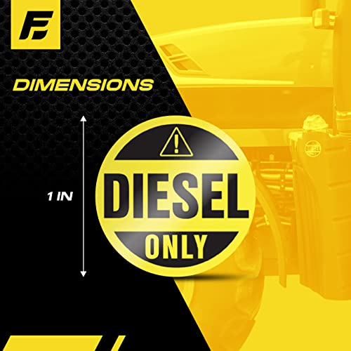 Image of Diesel Only Sticker, Labels for Tractors, Construction and Heavy Equipment - Weather Proof, Extreme Stick, Commercial Grade Diesel Labels by Fuel Stickers - USA Made (1 inch Round), 20 Labels