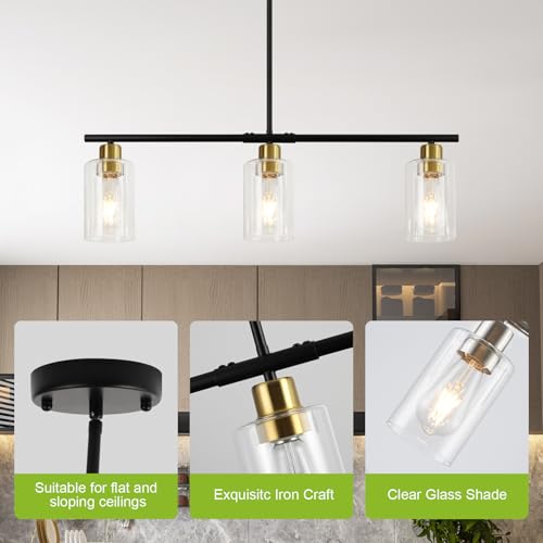 Elegant Black Gold Pendant Lighting - Farmhouse Island Chandeliers - Image 8