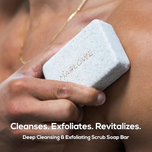 MARLOWE. No. 102 Body Scrub Soap 7 oz (3 Bars), Exfoliating Soap Bar with Shea Butter, Olive Oil & Green Tea Extracts, Cleanses, Smooths & Revitalizes Skin, Original Sage & Fir Scent2