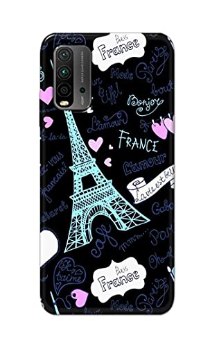 Image of PRINTFIDAA Lovers Famous Place Eiffel Tower in Paris Printed Designer Hard Back Case Cover for Xiaomi Redmi 9 Power -(TY) MVN1003
