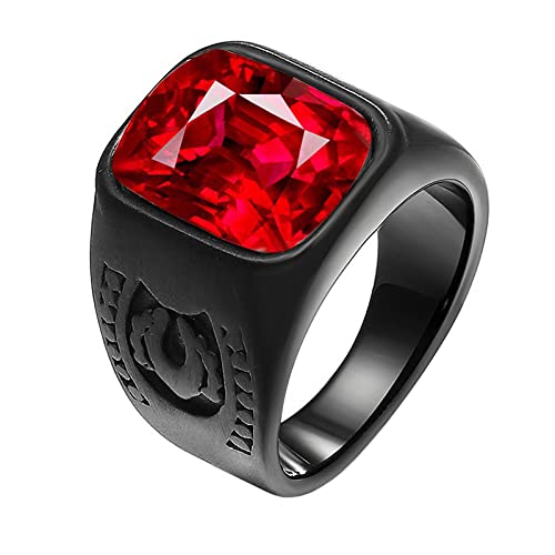 PAMTIER Anello da Uomo in Acciaio Inossidabile