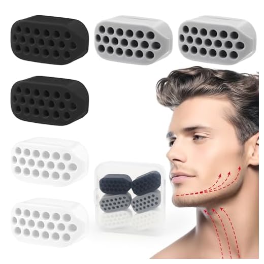 XIANGLONGY 6 Piezas Ejercitador de Mandíbula, Jaw Exerciser, Masticador Mandibula para Hombres y Mujeres, para Fortalecer y Apretar la Mandíbula y el Cuello.