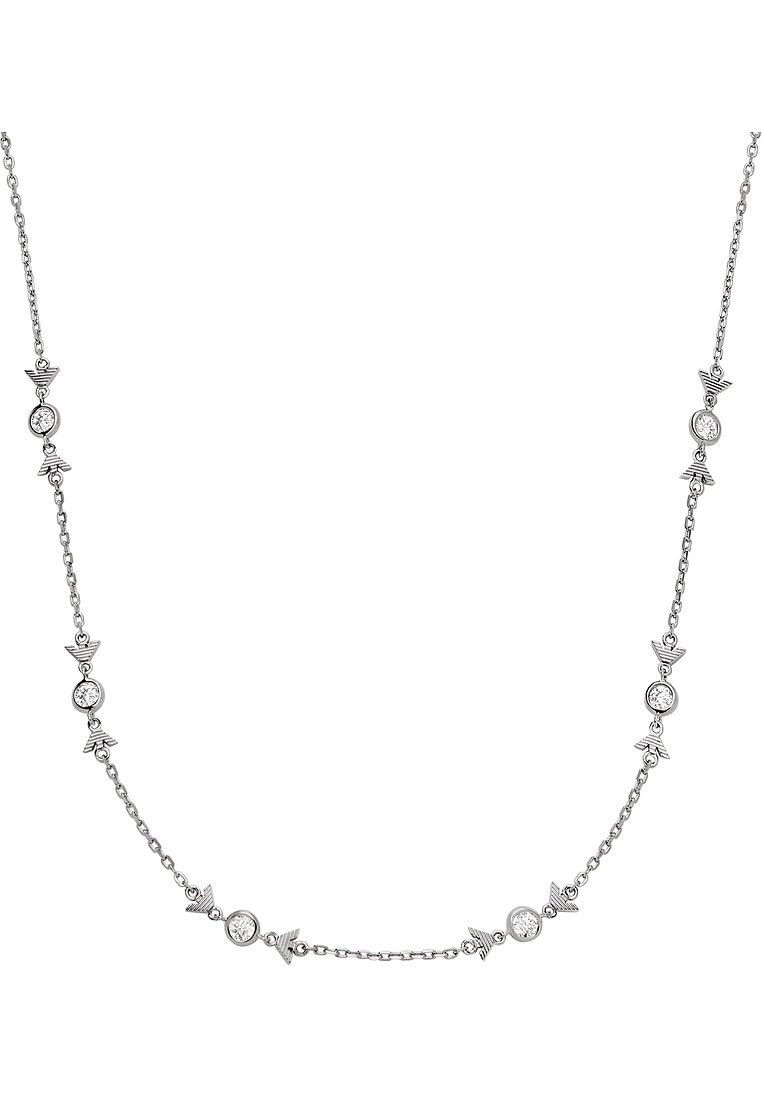 Emporio Armani Damen Sterling Silber Karabinerverschluss Halskette