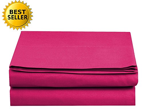 Luxury Flat Sheet on Amazon Elegant Comfort Wrinkle-Free 1500 Premier Hotel Quality 1-Piece Flat Sheet, King Size, Pink