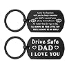 Engzhi drive safe keychain i love you dad gifts from daughter son fathers day birthday christmas  urban country home decor