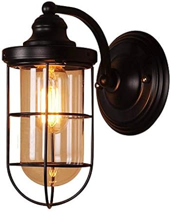 Amazon Co Jp Ky Lee レトロ 玄関灯 壁掛け照明 アンティーク おしゃれ ポーチライト 玄関 照明 レトロ ブラケットライト レトロ 子供部屋 デザイン 寝室 玄関 電気 廊下 室内 屋内用 アイアンシェード ホーム キッチン
