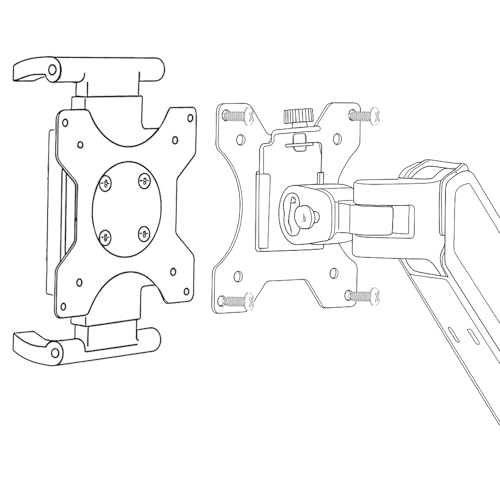 Image of Universal VESA Mount Adapter for Tablets - Spring Clamp Holder for iPad and Portable Monitors up to 15.6″ - Fits VESA 75x75 & 100x100 - Compatible with Surface, Galaxy Tab, and 2-in-1 Laptops