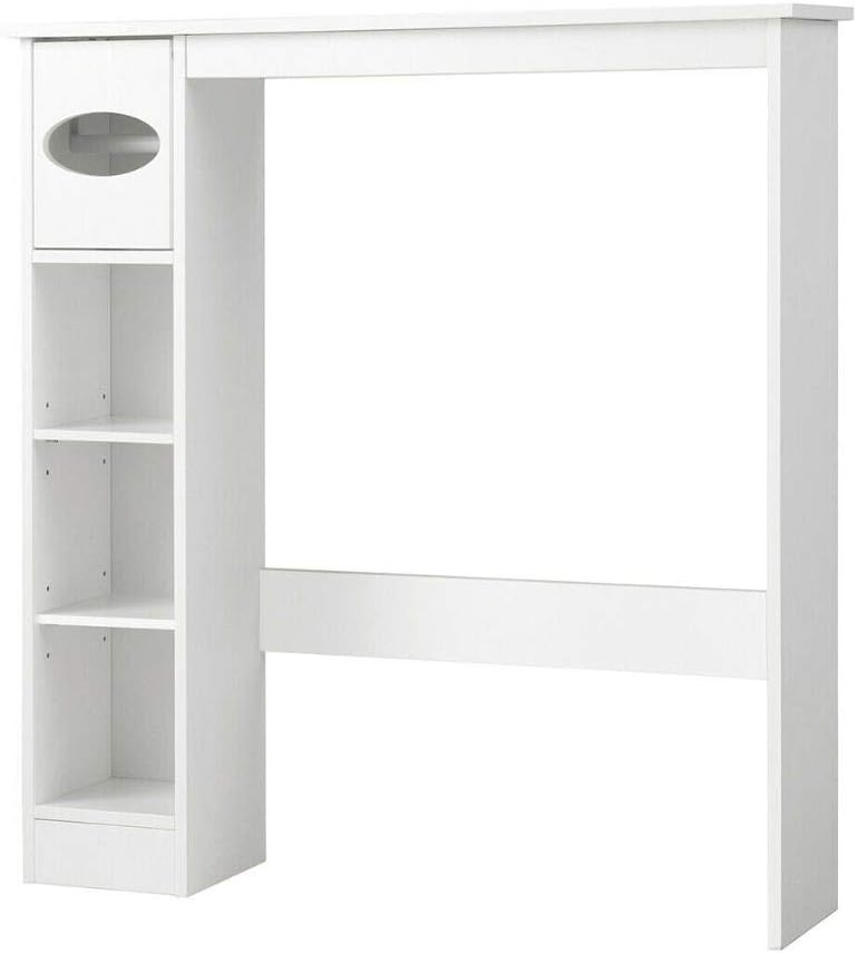 sale Wooden Over The Toilet Storage Cabinet Bathroom Space Saver Home w/Holder White- VBIZ