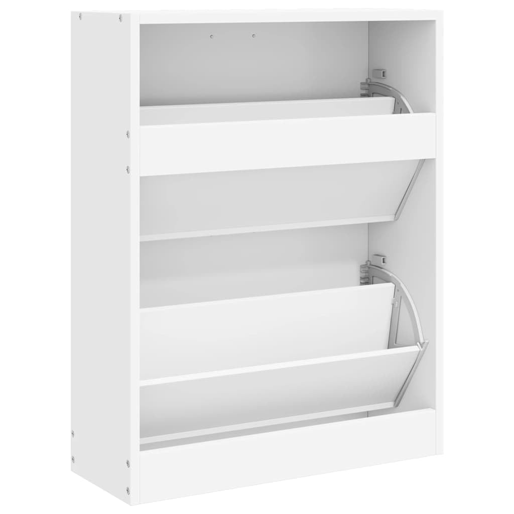 vidaXL Zapatero Blanco con 2 Compartimentos