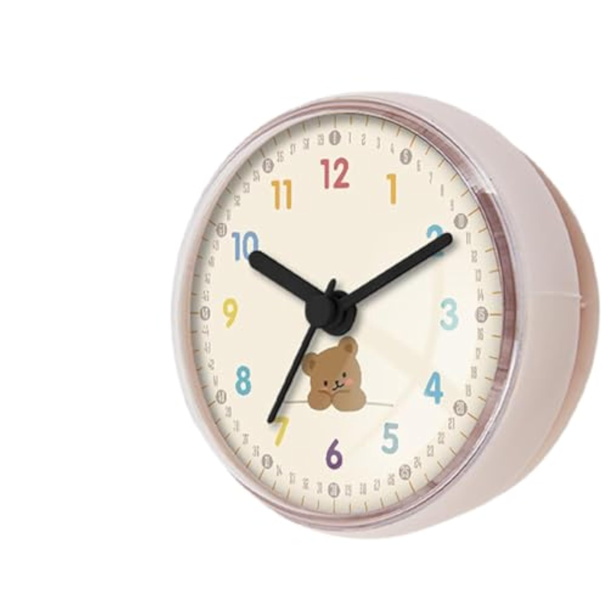 Compact Shower Clock with Suction Cup, White