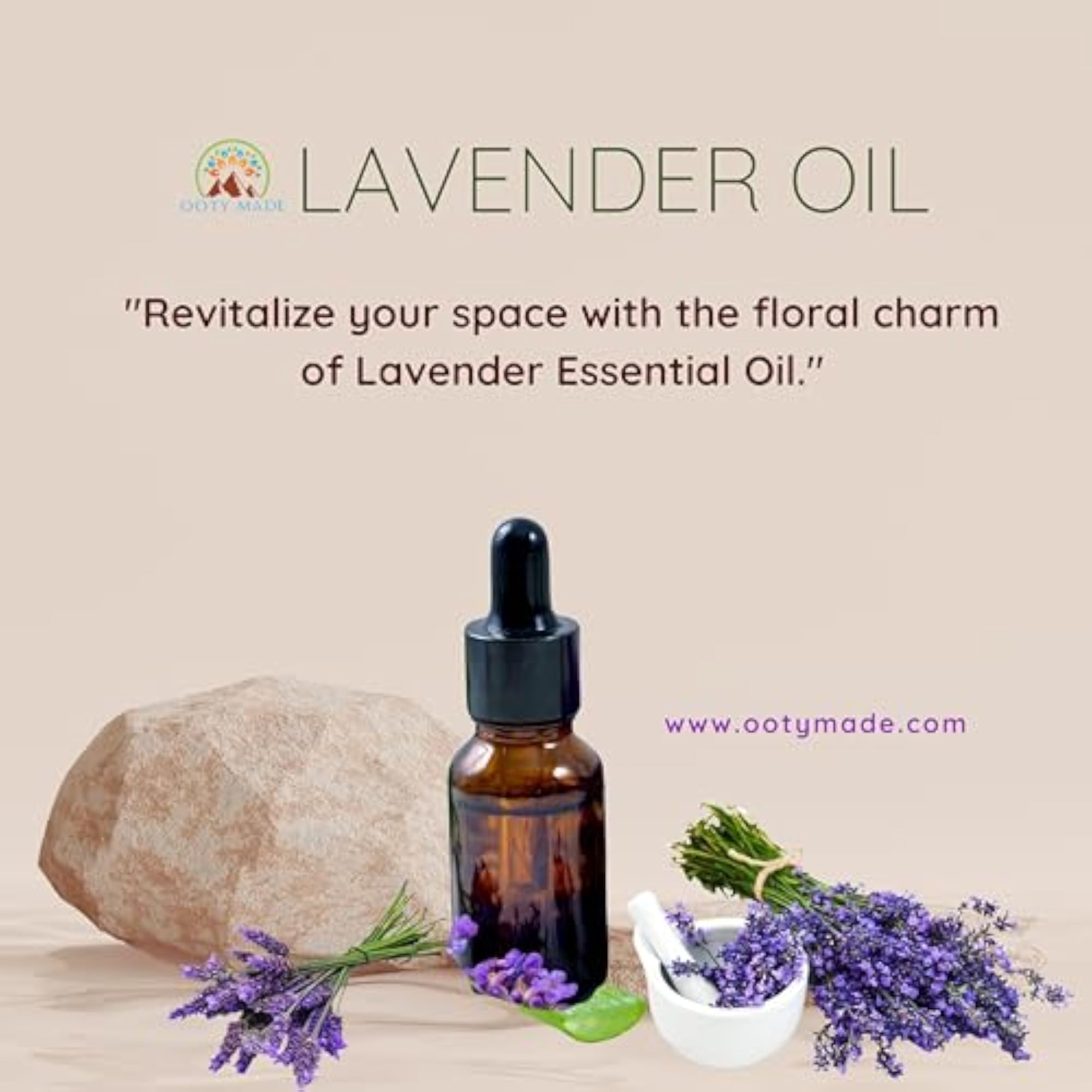 OotyMade Lavender Essential Oil, Pure and Natural