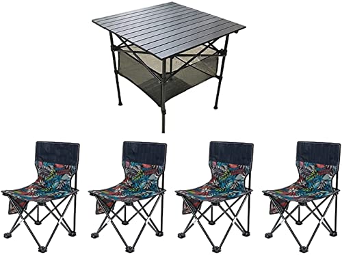 Mesas de camping portátiles con bolsa de almacenamiento ultraligera mesa auxiliar plegable de aluminio, adecuada para camping, picnic, mochilas, playa