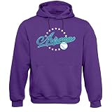 Pro Baseball Vintage Team - Ropa retro para hombre, Arizona - Sudadera con capucha morada, 5X-Large