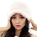 Women's Rex Rabbit Fur Peaked Caps Hats Multicolor (White)