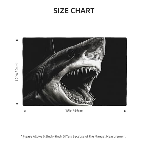 Set de table requin noir lavable et pliable pour salle à manger