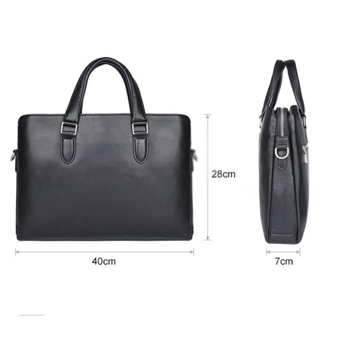 Genuine leather men's portable bag, high-end business briefcase2