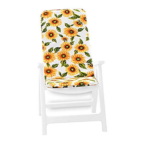 Cojín para silla Universal suave Girasoles Asiento Sillón Tumbona tela algodón para piscina playa jardín mod.Ibiza