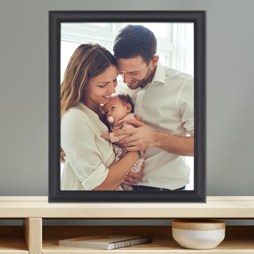 Image of Lawrence Frames Classic Bead Picture Frame, 8x10, Black