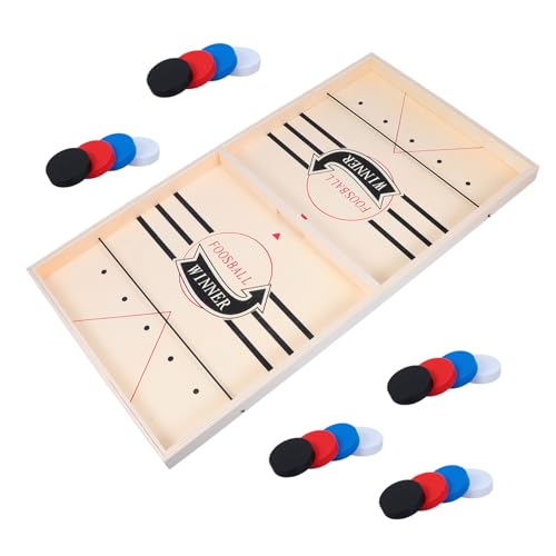 Toyvian 1 セット 跳ねるチェスのおもちゃ ゲーム ブロック フーズボール 決闘 ネット エアホッケー台 ホッケーの試合