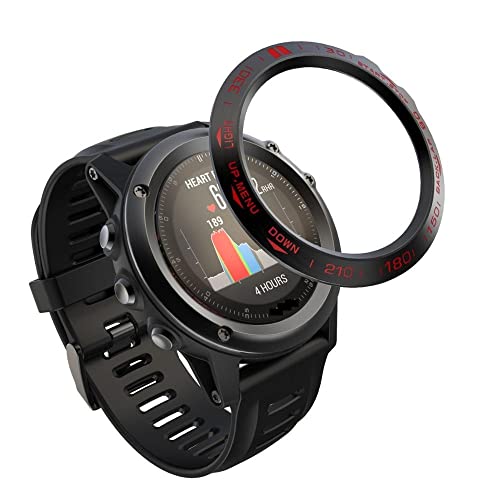 Anillo bisel de metal Garmin Fenix 6 acabado texturizado premium 3
