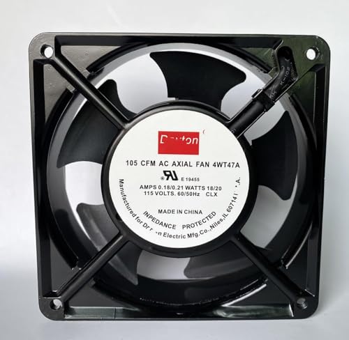 4WT47A 105CFM AC Axial Fan, 115V, 0.18/0.21A
