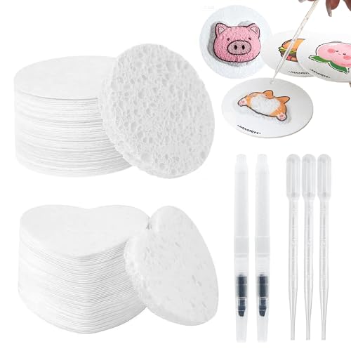 Hayaww Kit de Dibujo de Textura de Espuma 3D Pintura con Textura Espuma DIY Esponjas con Pinceles Agua Y cuentagotas Hojas de Papel Texturizado de Espuma Mágica para Proyectos de Arte Creativo (A)