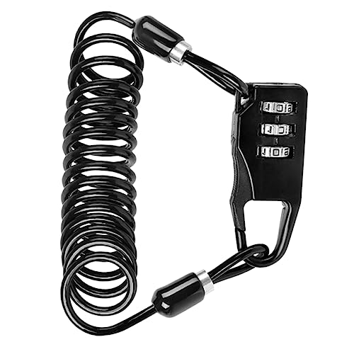 POPETPOP 1 Pieza Contraseña Scooter Cerrar Bloqueo De Bicicleta Cerradura De Bicicleta Candado Para Bicicleta Con Kryptonita Cable Candado Codificado Para Bicicleta Black