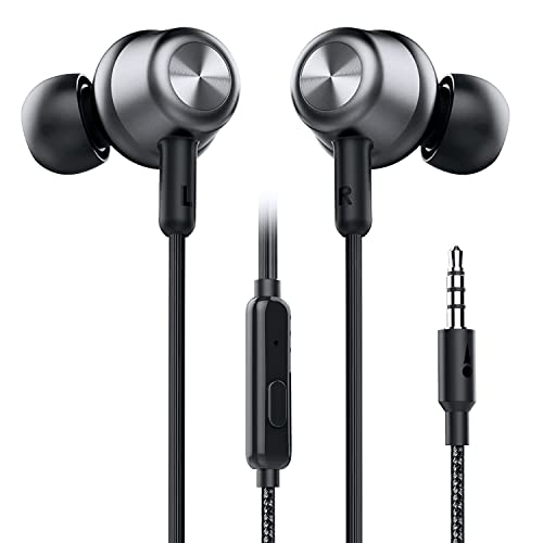 Earphones Headphones for OnePlus 8T/9/9 Pro Nord n10 Charger, Warp Charge 65 Power Adapter with USB C-to-C Cable by MH BRAND (Type C to Type C) Earphone Original Like Wired Stereo Deep Bass Head Hands-free Headset Earbud With Built in-line Mic, With Premium Quality Good Sound Call Answer/End Button, Music 3.5mm Aux Audio Jack (Z-832, SK9, Black)