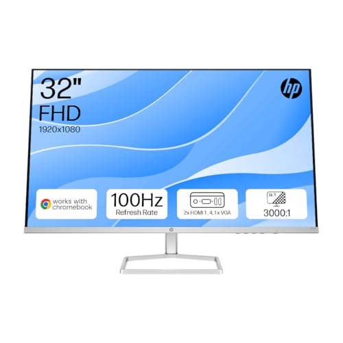 HP Series 5 31.5 FHD Monitor (532sf) | 100Hz Refresh Rate | 3000:1 CR | 99 percent sRGB Colour & 300 Nits | HDMI & VGA Ports | Low-Blue Light | Ergonomically Adjustable | WWCB Certified