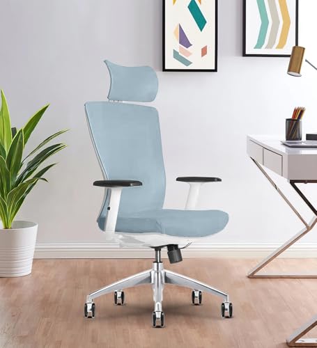 Image of Lakdi The Furniture Co High-Back Office Chair Upholstery Primium Mesh Director & Executive Chair Height Adjustable & Revolving Chair Metal Legs & WheelBase Best offfice Chair -(SSL-608-Swivel Tilt)