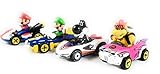 Hot Wheels Mariokart 4-Pack Exclusive Black Yoshi P-Wing Mario Bowser Luigi