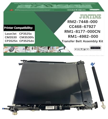 JUNTINE RM2-7448-000 Transfer Belt Assembly Kit Replacement for RM2-7448-000 CC468-67927 RM1-8177-000CN RM1-4982-000 Transfer Belt Assembly Compatible with HP CM3530 CM3530fs CP3525dn CP3525n(1-PK)