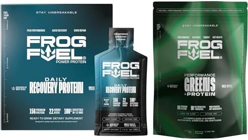 Frog Fuel Power Protein Shot & Greens Powder Bundle, 24 pk & 30 Servings