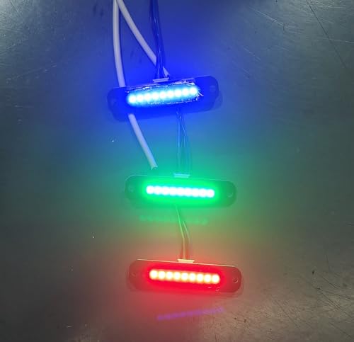 Pack de 5 tiras LED rígidas RGB 12V 3W 0.79x3.34in aluminio miniatura 6
