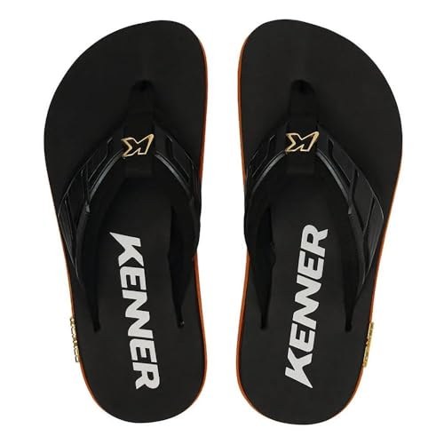 Kenner, SANDÁLIA MASCULINA KENNER KIVAH FULL FORCE 1300022601-3 Cor:Preto/Laranja;Tamanho:40