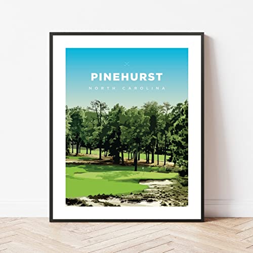 Nationcog Pinehurst Golf Poster, Unframed, North Carolina