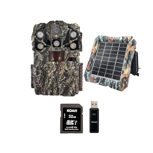 Browning Trail Cameras Recon Force Elite HP5 Ultra (Non-Cellular) Bundle with Solar Power Pack, 32GB Memory Card and Reader (4 Items)