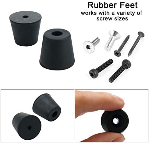 sourcingmap 15pcs Rubber Feet Bumpers Furniture Table Amplifier Speaker Cabinet Leg Pads, D20x15xH17mm
