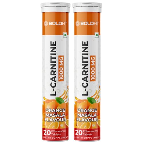Boldfit L Carnitine Tartrate Effervescent Tablets l Carnitine Tablets For Recovery Support, Energy Support L-Carnitine Supplement L Carnitine 1000mg Pre Workout - Orange Masala Flavor - 20 Tablets - Pack of 2 (B0CRF1TXDF) Amazon Price History, Amazon Price Tracker