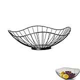 ZJYY Fruteros De Cocina Grande, Cuencos De Fruta Alambre, Negro Decorativo Frutero Metal, Cesta Frutas Moderno, Frutero Metalico, Con Un Moderno Estilo Decorativo, Frutas, Verduras, Bocadillos