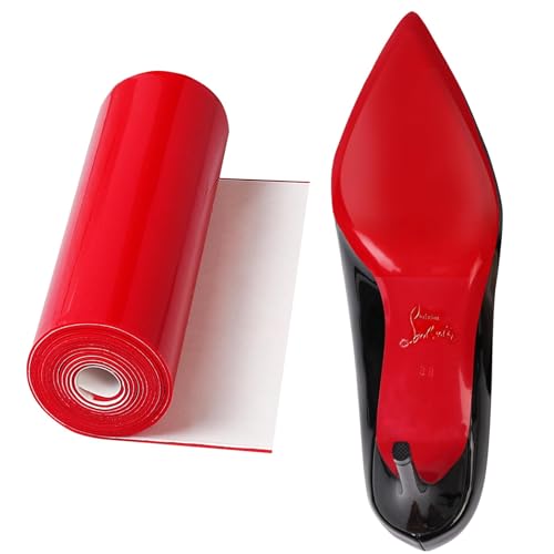 GQTJP 39 in Red Bottom Shoe Protector for Women, Self-Adhesive Christian Louboutin Sole Protector, Red Bottom Heels Guard, Non-Slip Shoe Sole Protector Replacement for Louboutin Shoes(5 in * 39 in)
