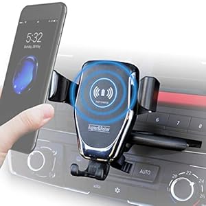 Car Mobile Phone Holder with Charging Function for CD Slot,Car Mobile Phone Holder Including Induction Wireless Charger for CD Slot,for All iPhone, Samsung Galaxy, Huawei, LG, etc. with Qi Standard
