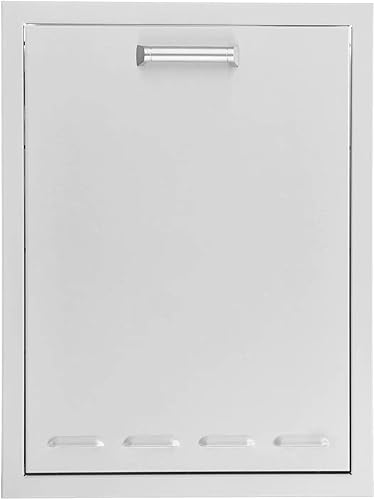 Miniatura 6 de BBQGUYS Signature - Papelera doble enrollable de acero inoxidable de 20 pulgadas, tradicional