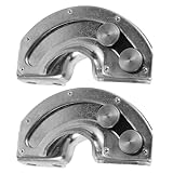 HONMEET 2pcs Stainless Steel 90 Degree Hidden Hinges - Half-Round Sliding Hinges - Concealed Door Limiters for Kitchen Cabinets Industrial Equipment
