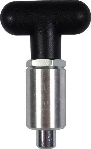 Pull Pin - T-Handle - 1-1/2" Length x 1" Diameter Aluminum Barrel - 1/2" Diameter Steel Spring-Loaded Plunger