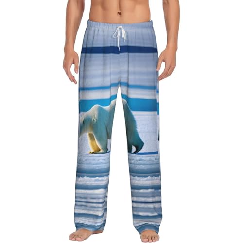 Pantalon de pyjama ours polaire homme en coton léger