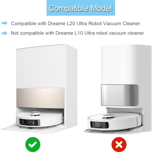 EATBALE Accessories Kit for Dreame L20 Ultra Robot Vacuum Cleaner (1 Main Brush 6 Side Brush 4 HEPA Filters 4 Mop Cloth Pads 4 Dust Bags 1 Cleaning brush 1 Cleaning Rag) Replacement Parts (19Pcs) - Image 6